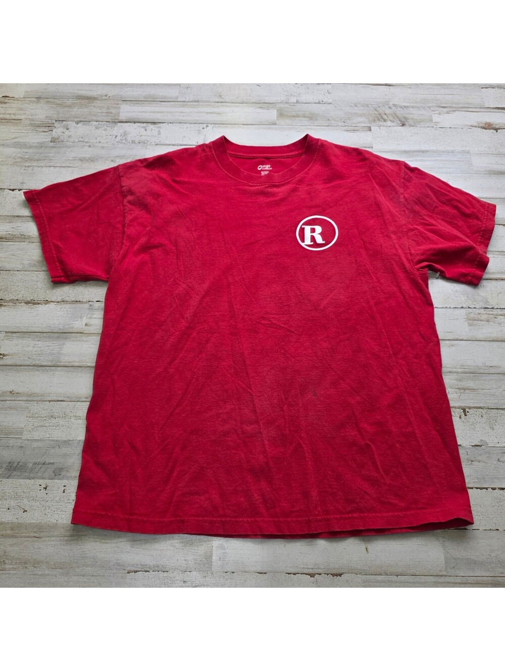 VTG RadioShack Verizon Wireless T-Shirt L Red Cell Phone Tech Advertising Tee